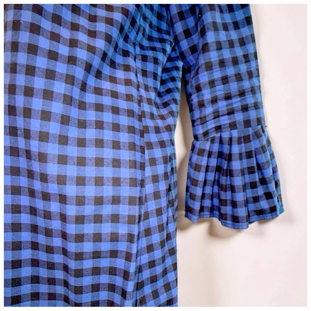 Bell Buffalo Check Dress | Size 6 | High Neck Prairie Empire | Classic - Picture 9 of 12